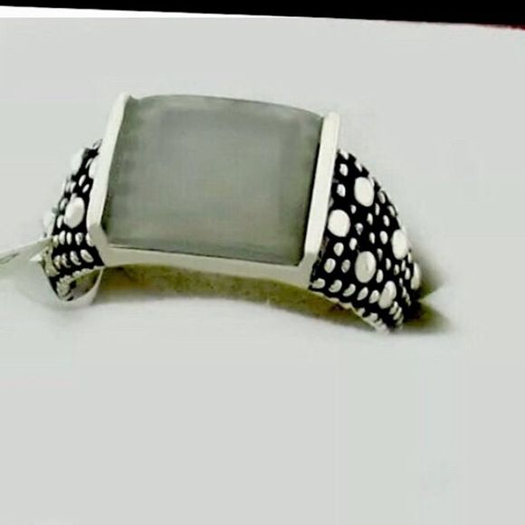 MICHAEL DAWKINS Starry Night Mother of Pearl Sterling Silver 925 Ring Sz 8-3/4 - Picture 8 of 9